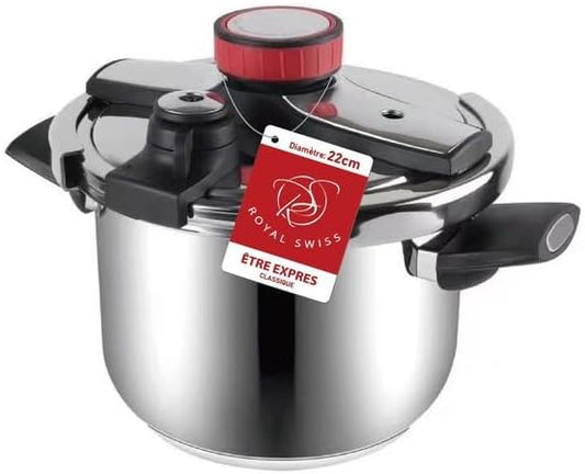 Royal Swiss Autocuiseur/Cousousier 2 en 1 8 Litres 24cm Inox Induction